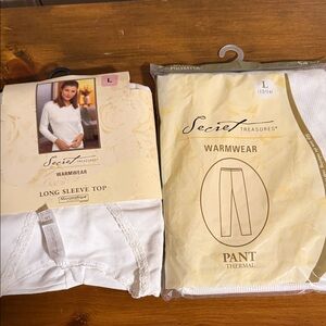 Secret Treasures White Warmwear Pajama Set